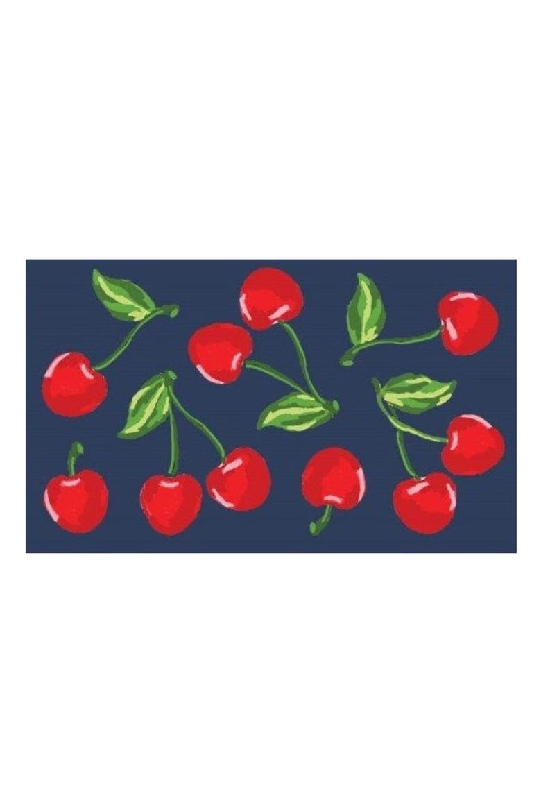 Cherry Doormat, Main, color, INDIGO/ RED/ GREEN