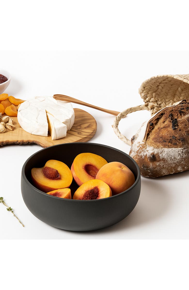 Gharyan Stoneware Coupelle Appetizer Bowl, Alternate, color, Matte Black