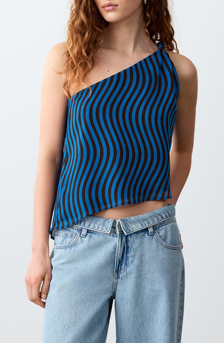 MANGO TEEN <p>Wavy Stripe Asymmetrical Shell</p>, Main, color, 
