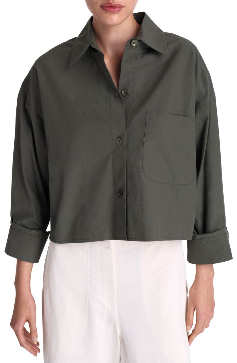 TWP Soon to Be Ex Crop Button-Up Shirt, Main, color,