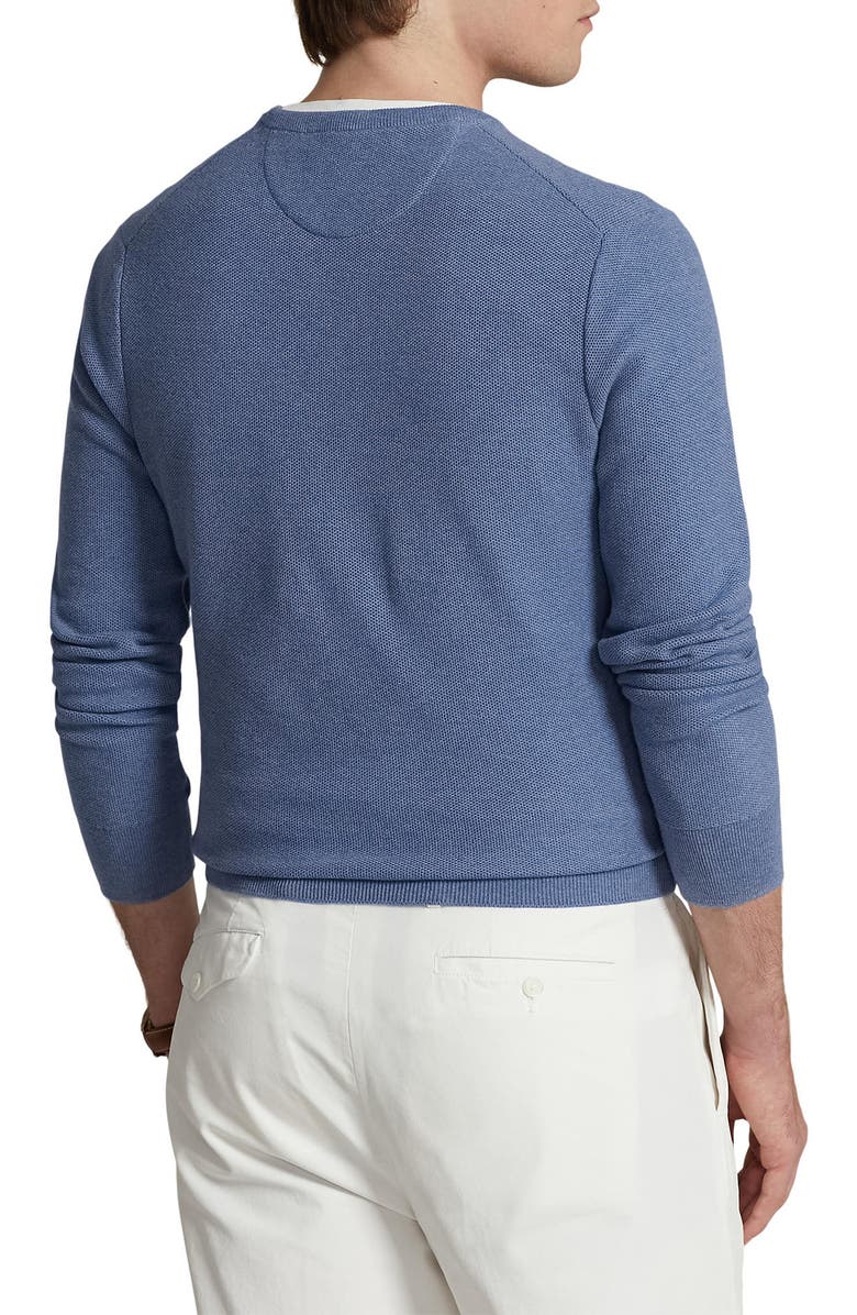 Polo Ralph Lauren Piqué Crewneck Sweater, Alternate, color, 