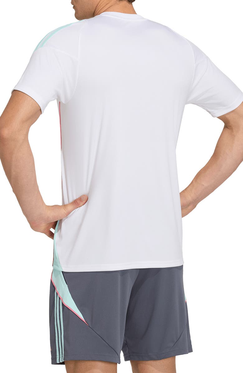 adidas Messi Performance Training Jersey, Alternate, color, White/ Semi Flash Aqua