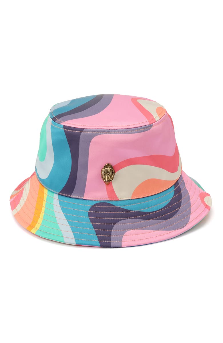 Kurt Geiger London Wave Print Bucket Hat, Alternate, color, Rainbow