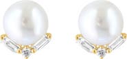 EFFY Freshwater Pearl & Diamond Stud Earrings
