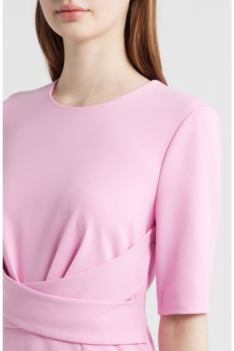 Wrap Overlay Sheath Dress, Alternate, color, CARNATION PINK