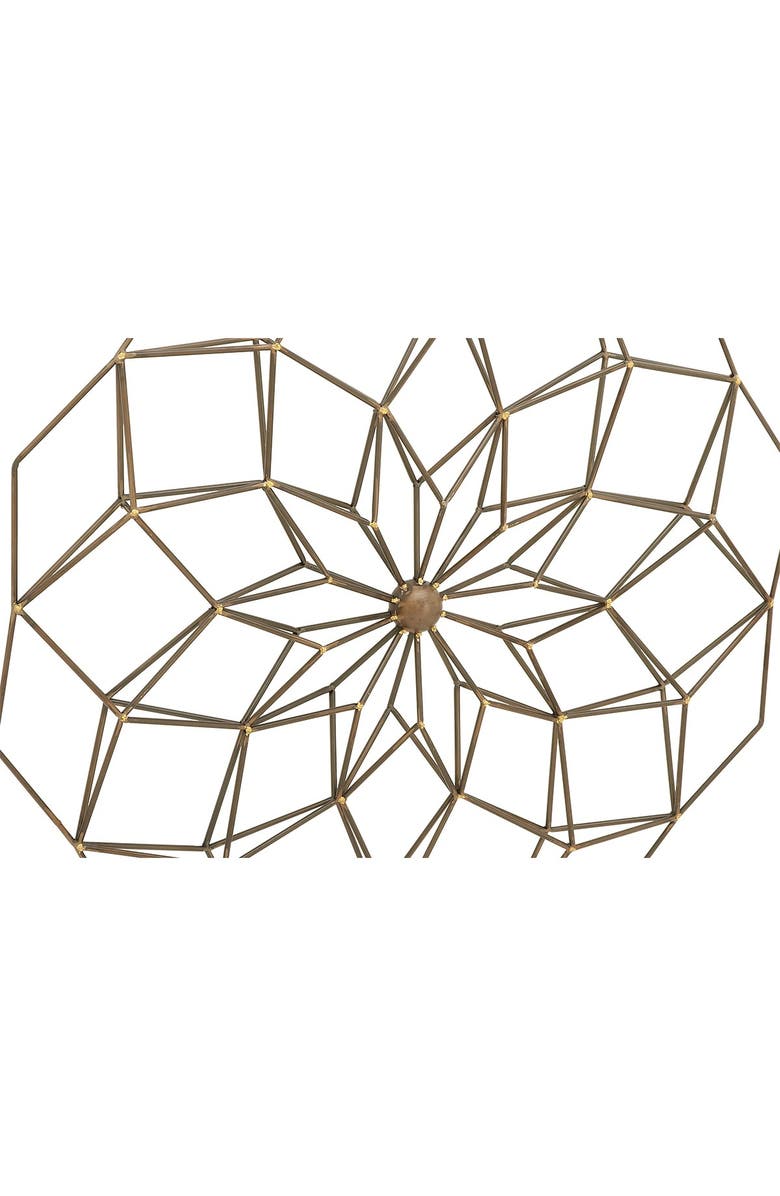 WILLOW ROW Modern Geometric Metal Wall Decor - 30" x 30", Main, color, 