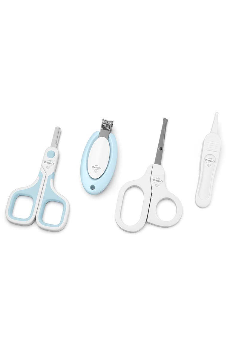 Baby Nail Care Kit Blue, 4Pc Setclipper, Scissors & Tweezer, Main, color, Multicolored