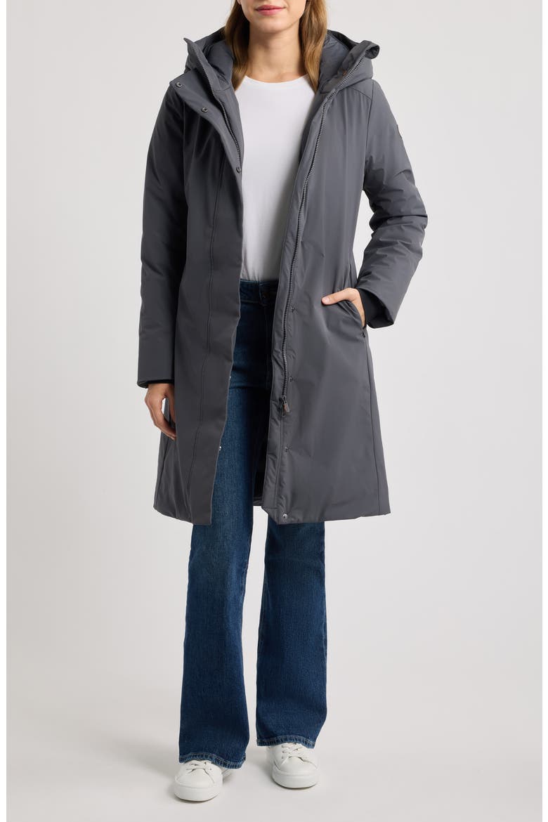 Leandra Water Resistant Insulated Parka, Alternate, color, EBONY GREY