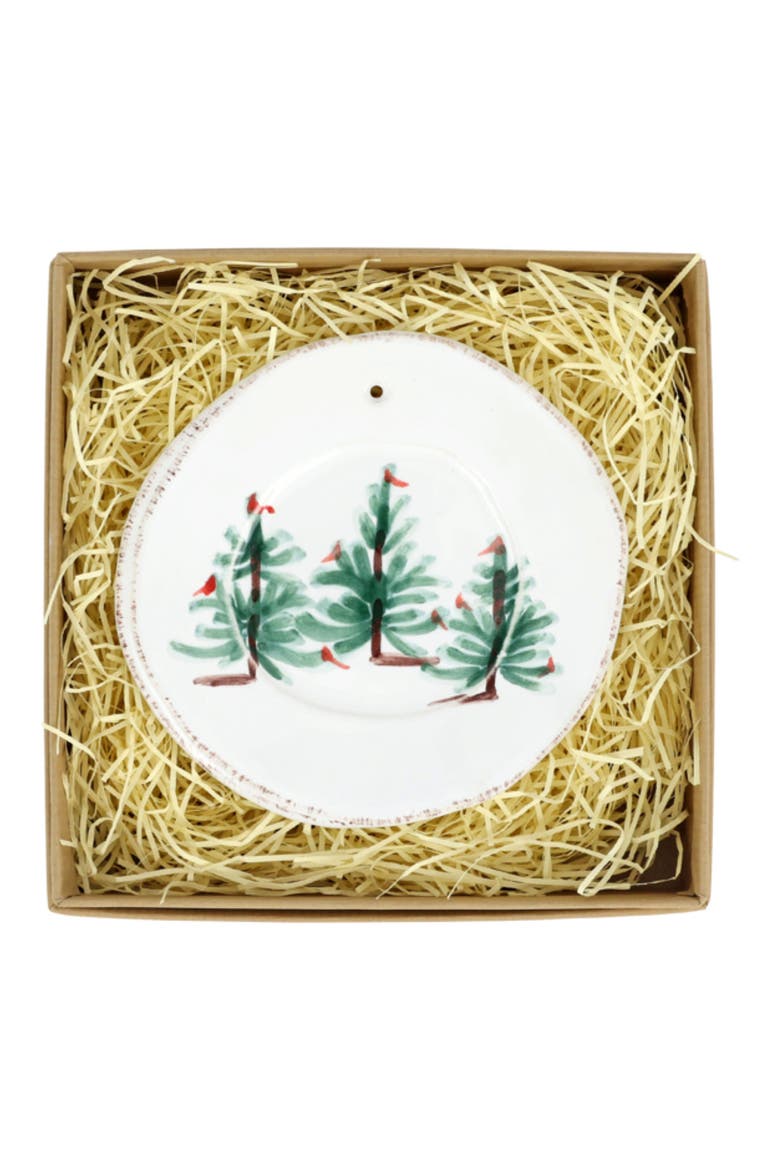 Lastra Holiday Round Ornament, Alternate, color, GREEN