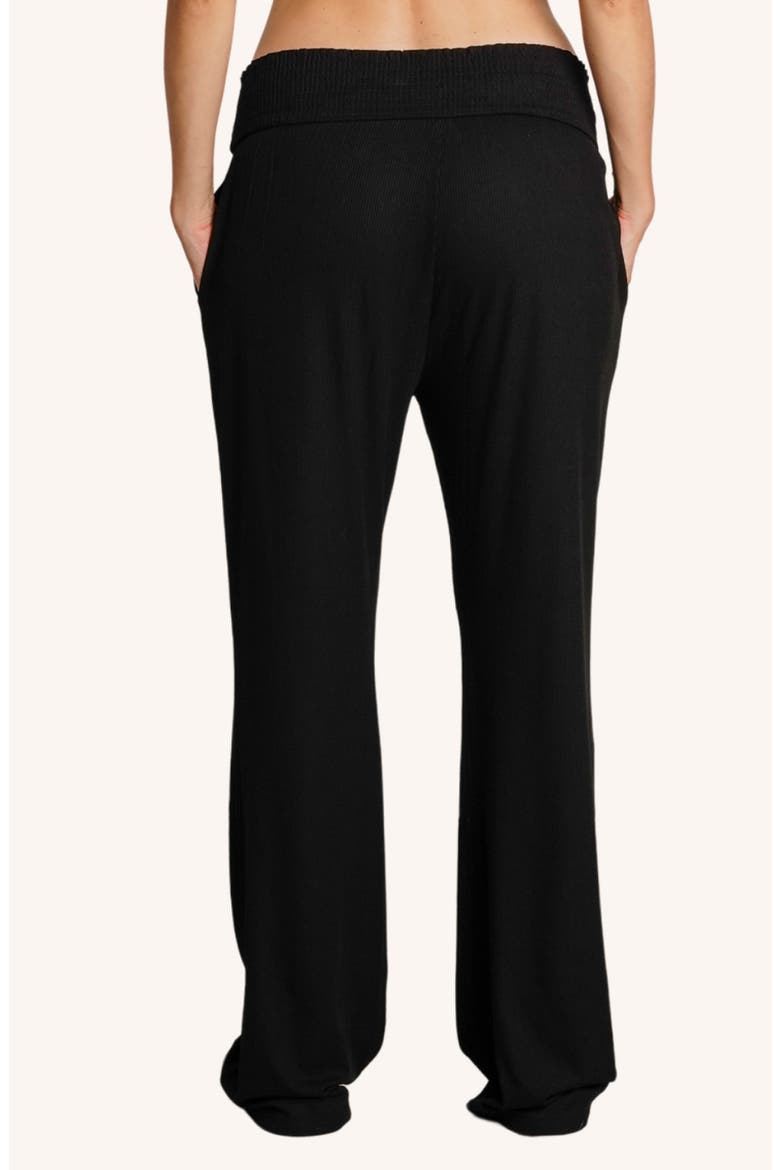 Super Soft Rib Maternity Pants, Alternate, color, BLACK
