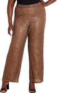City Chic Nalani Sequin Wide Leg Pants