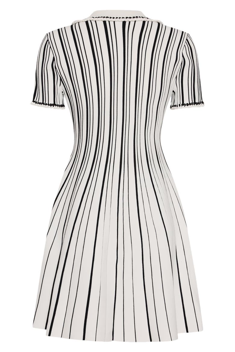 Kenna Knit Minidress, Alternate, color, BLACK/ WHITE