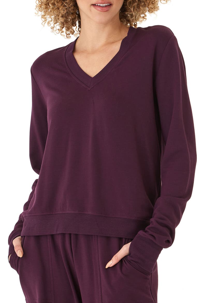 Edwina Fleece Sweatshirt, Main, color, ULTRA MAROON