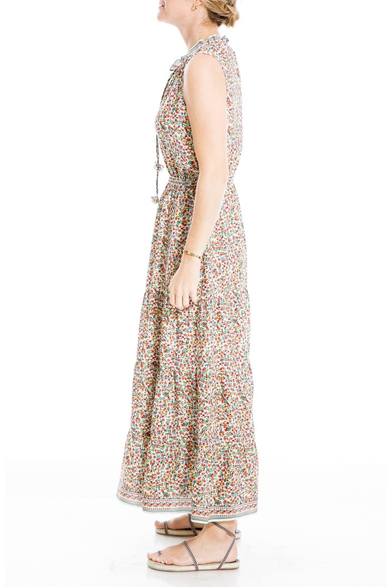 Sleeveless Floral Print Maxi Dress, Alternate, color, IVCRGLBO