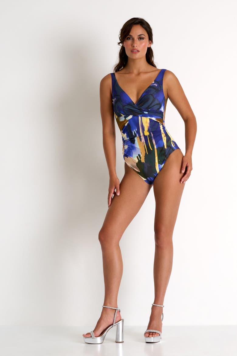 Classic One-Piece Bathing Suit, Alternate, color, Print