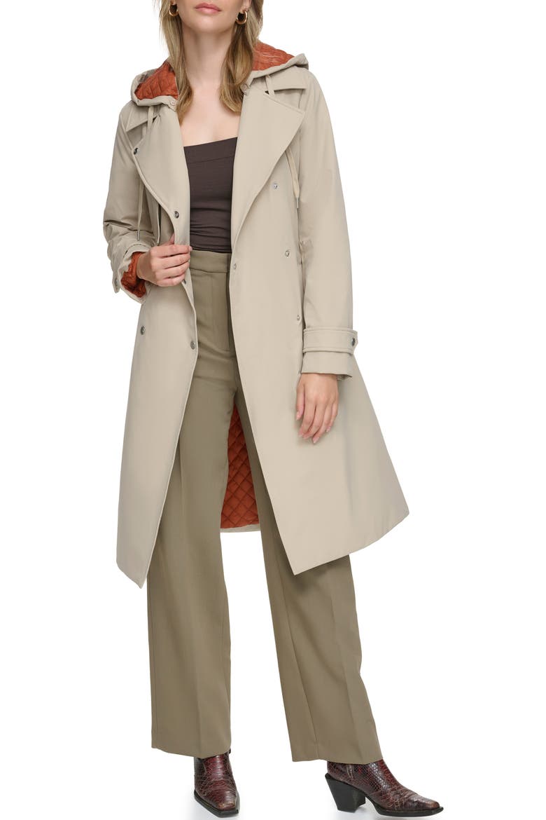Water Resistant Belted Trench Coat, Alternate, color, ANTLER
