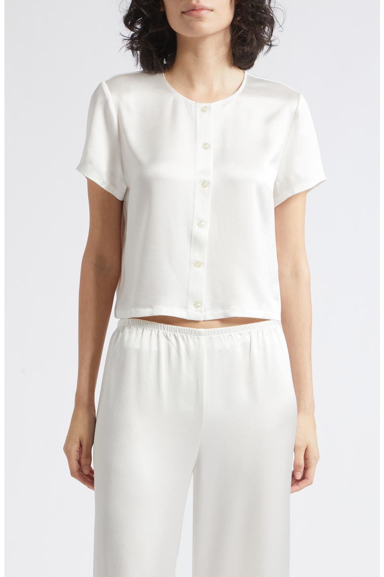 Barb Short Sleeve Top, Main, color, OPTIC WHITE