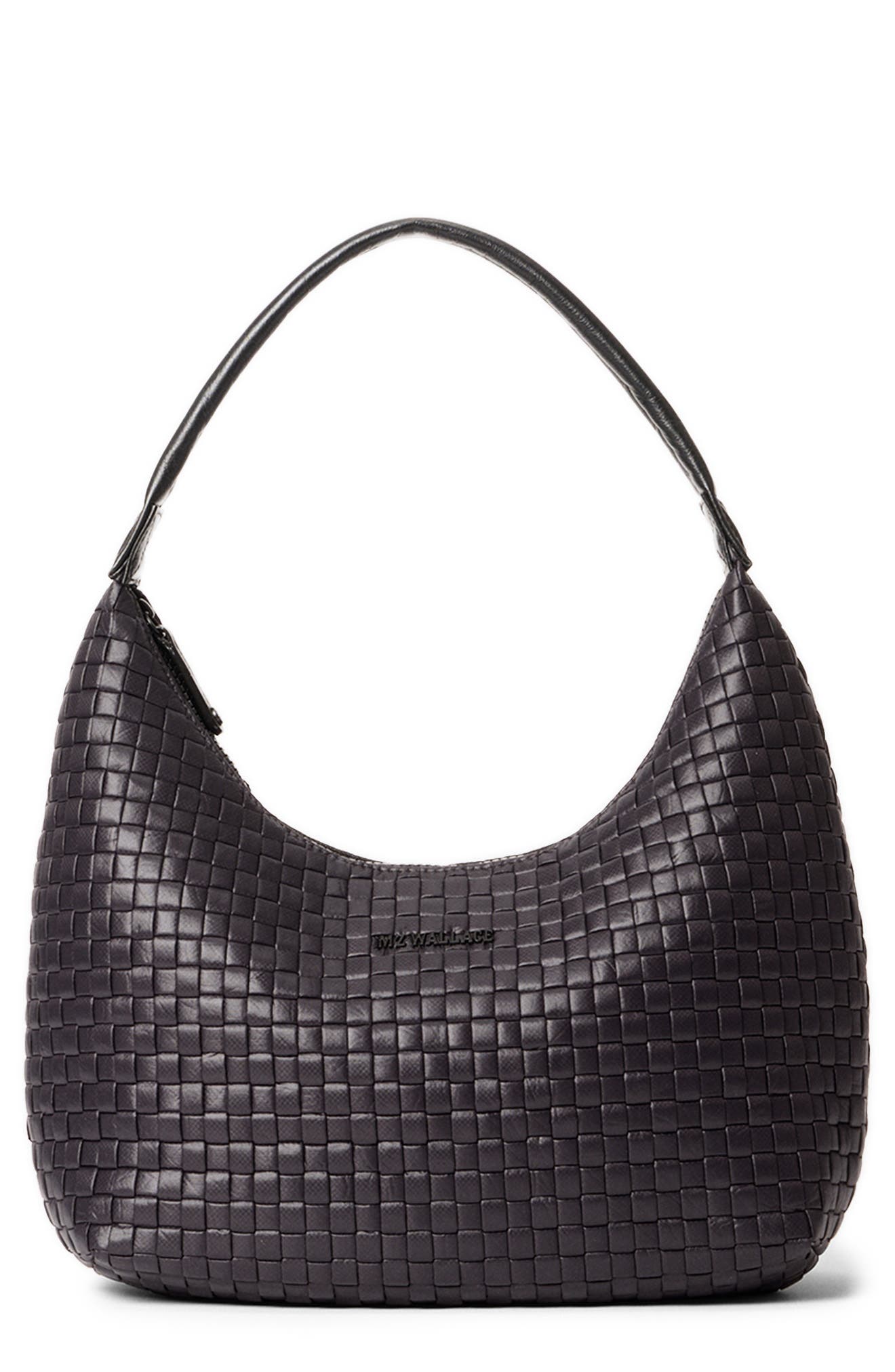 MZ Wallace Medium Woven Nylon Shoulder Bag, Main, color, Black