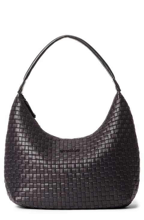 Medium Woven Nylon Shoulder Bag