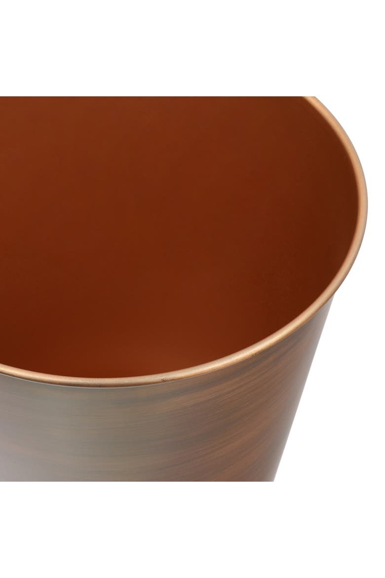 Nolan Modern Classic Smooth Steel 2-Gallon Wastebasket, Alternate, color, Antique Copper