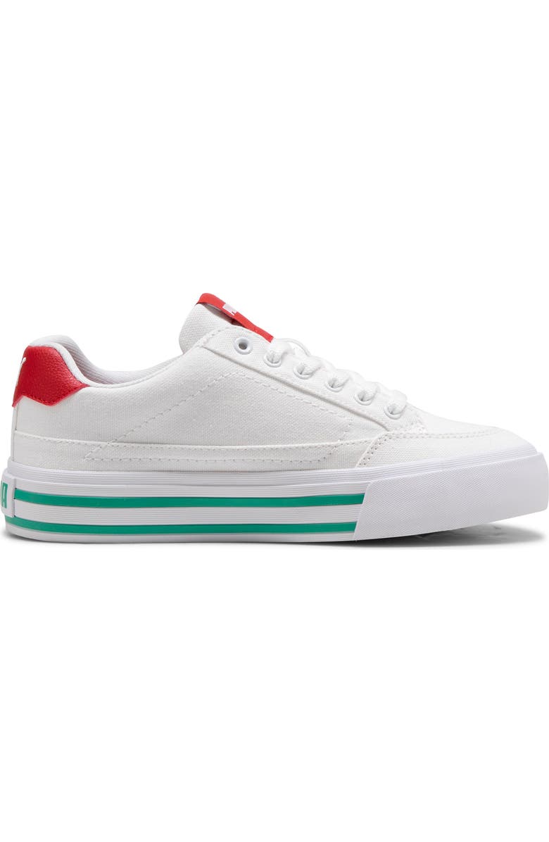 PUMA Kids' Court Classic Vulc Sneaker, Alternate, color, Puma White/ Racing Blue