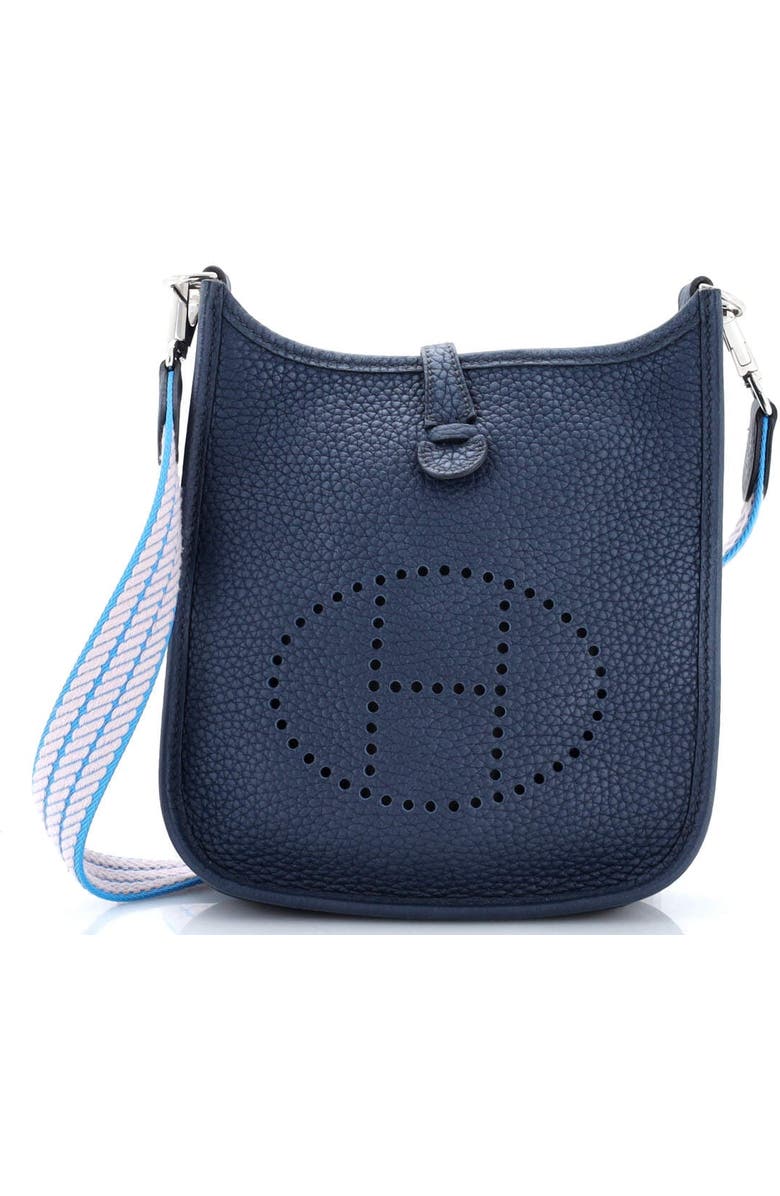 Pre-Owned Hermes Evelyne Bag Gen III Clemence TPM, Main, color, Bleu De Prusse