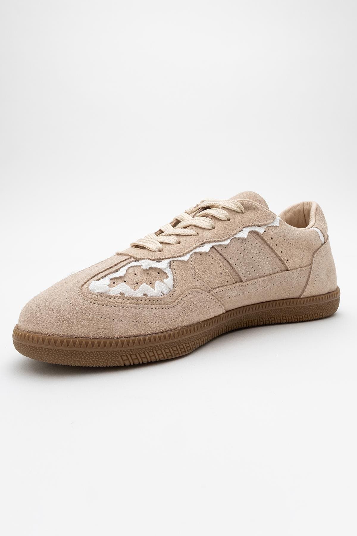Forever & Always Shoes Shiva Suede Leather Sneakers, Alternate, color, Beige Suede Leather