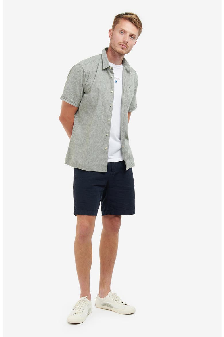Nelson Linen & Cotton Button-Up Shirt, Alternate, color, BLEACHED OLIVE