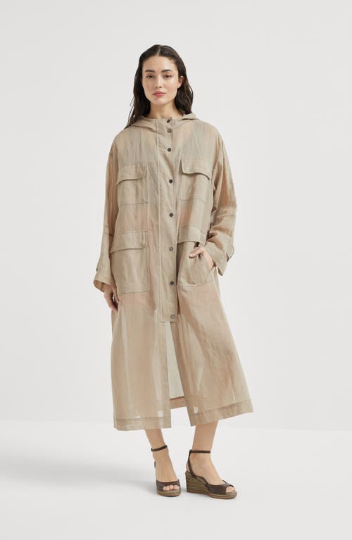 Brunello Cucinelli Cotton Organza Duster Coat