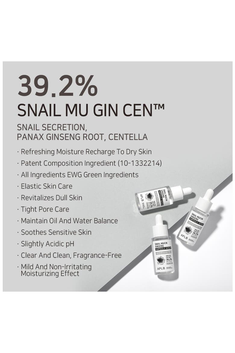 Snail Mucin Ginseng Ampoule, Alternate, color, NO COLOR