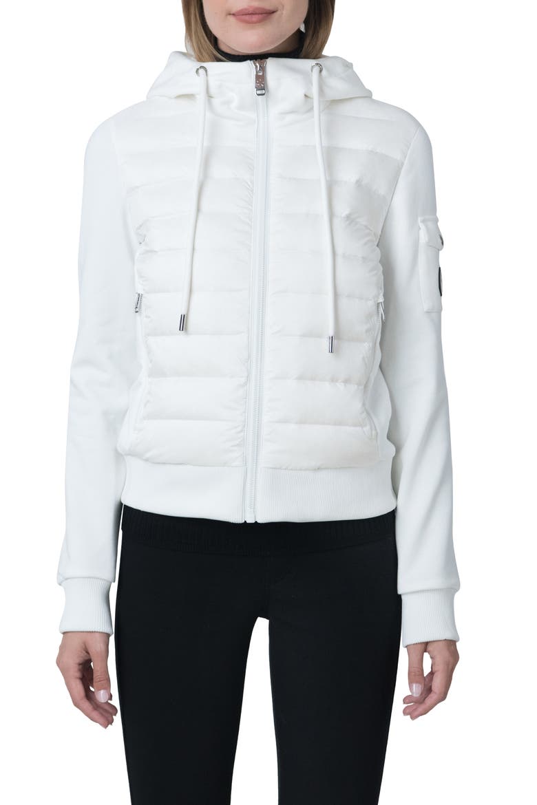 Luna Recycled Nylon Down Puffer Jacket, Main, color, WHITE