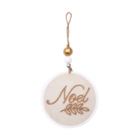 Embellished Noel Christmas Tree Ornament