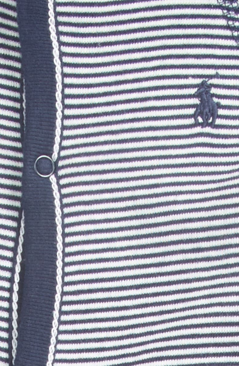 Ralph Lauren Stripe One-Piece, Alternate, color, French Navy Multi