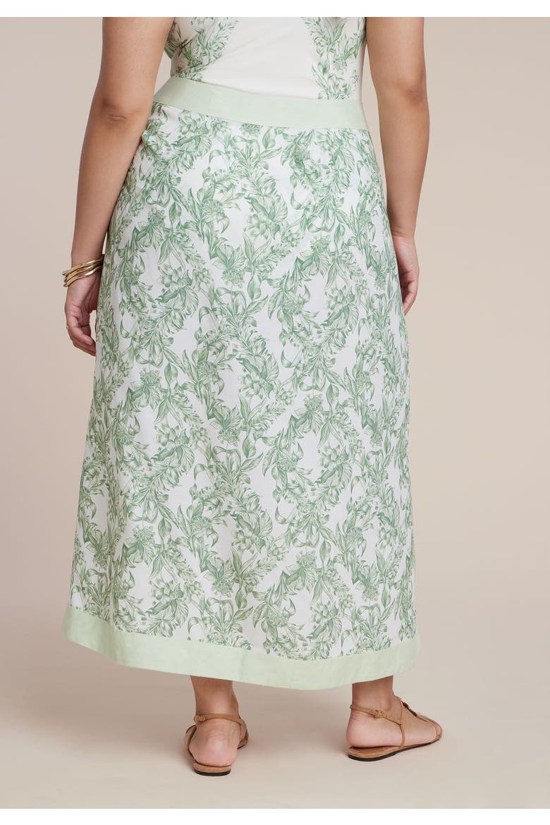 Midi Wrap Skirt, Alternate, color, BRAIDED PETALS
