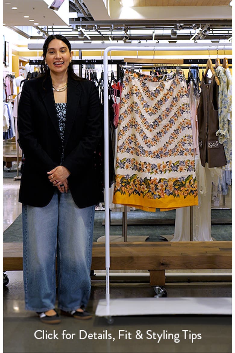 Floral Linen Midi Skirt video