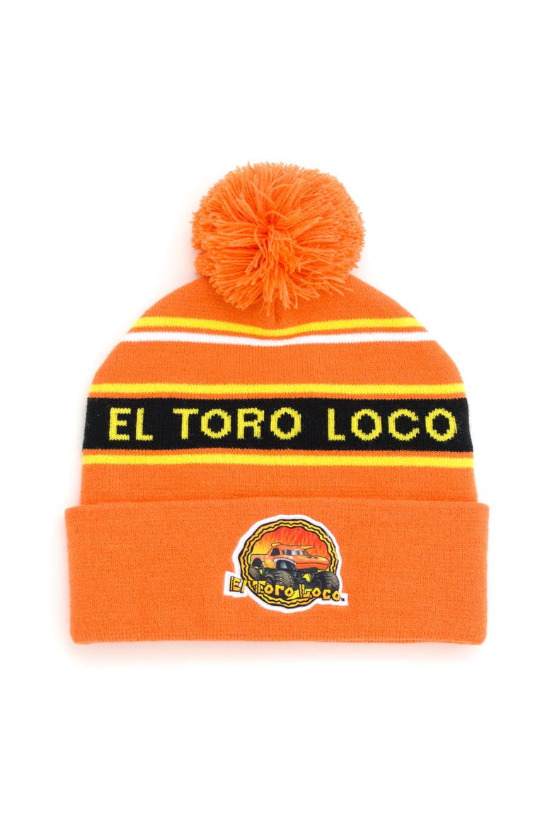 Knit Beanie Hat, Main, color, El Toro Loco Orange
