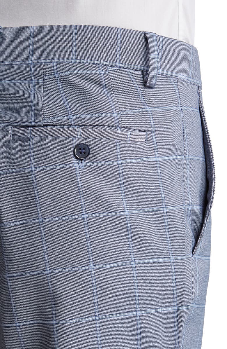 SAVILE ROW CO Hoxton Blue Windowpane Two-Button Notch Lapel Suit, Alternate, color,