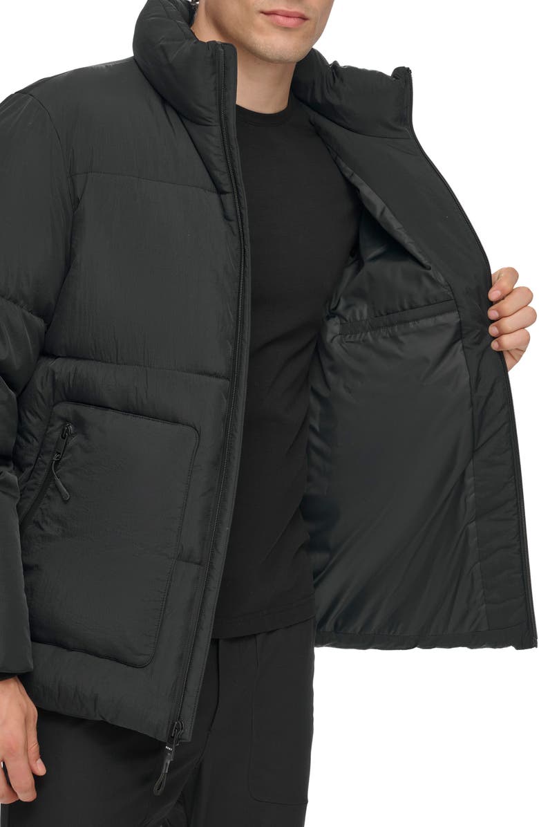 DKNY Zip Front Jacket, Alternate, color, Black