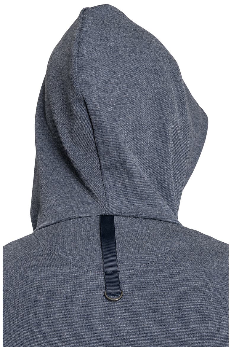 Slim Fit Colorblock Zip-Up Hoodie, Alternate, color, NAVY