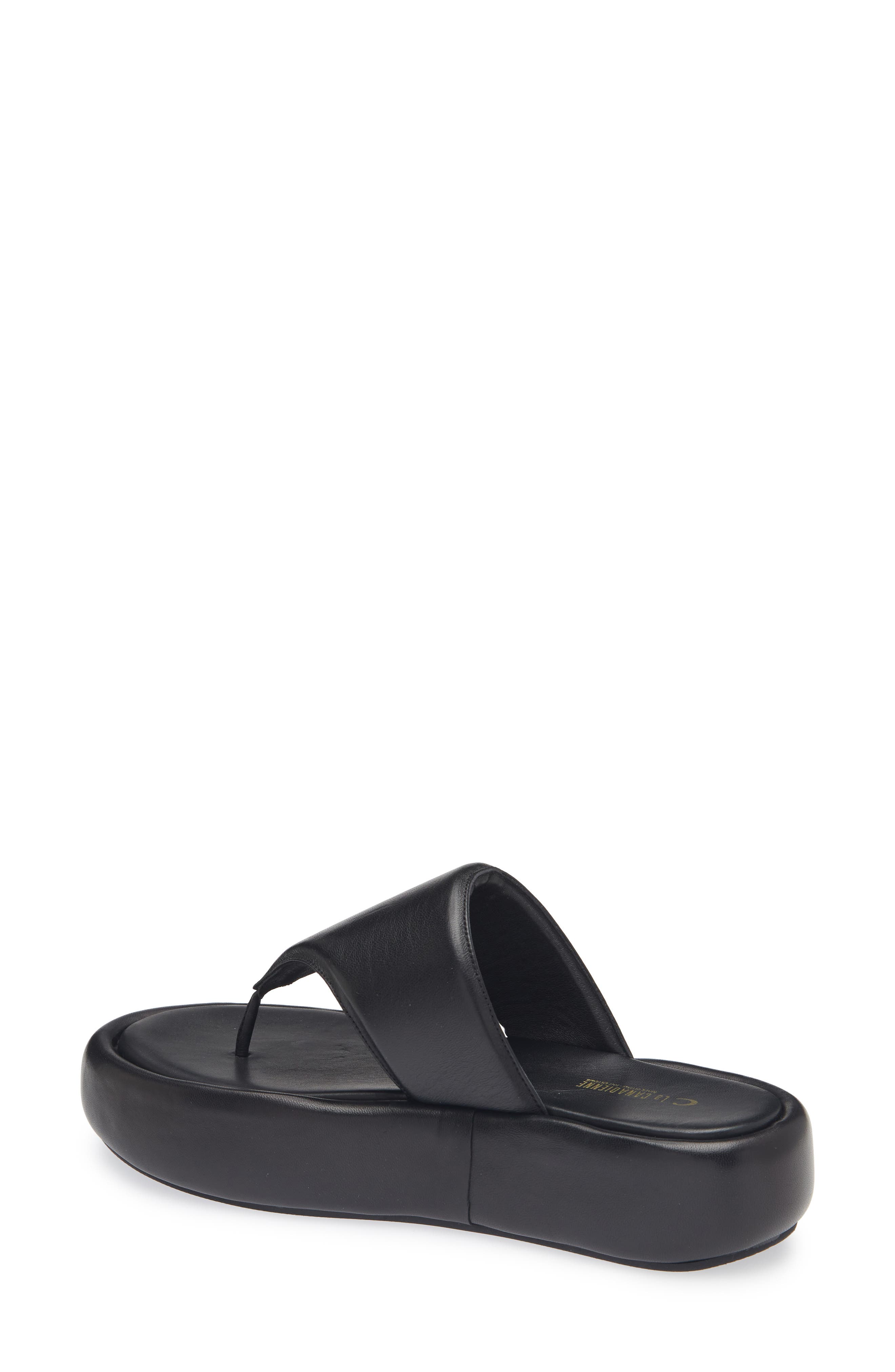 La Canadienne Gillie Platform Flip Flop, Alternate, color, Black