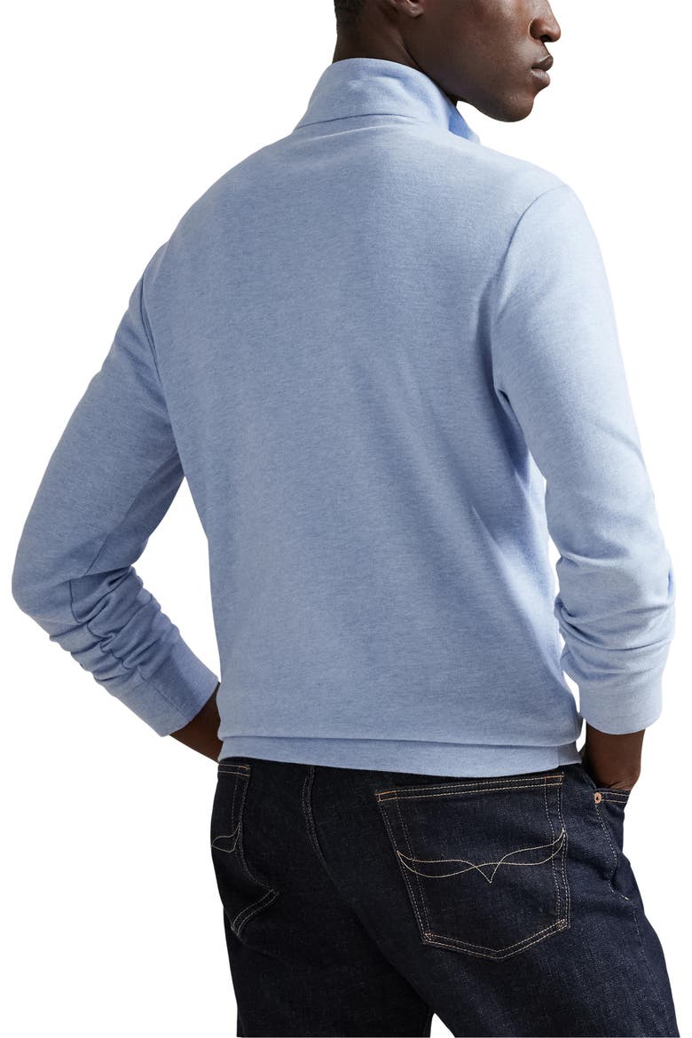 Textured Double Knit Quarter Zip Pullover, Alternate, color, SOFT ROYAL HEATHER/ NEVIS