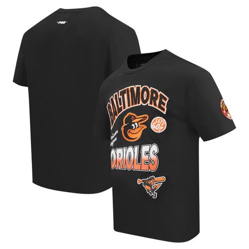 Pro Standard Black Baltimore Orioles Turn It Up Dropped Shoulder T-shirt