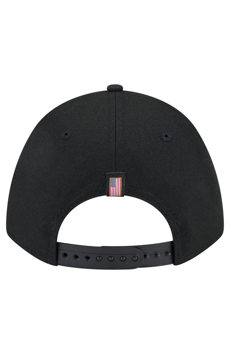 New Era Men's New Era Black Chicago White Sox American Flag 9FORTY M-Crown A-Frame Adjustable Hat, Alternate, color, Black