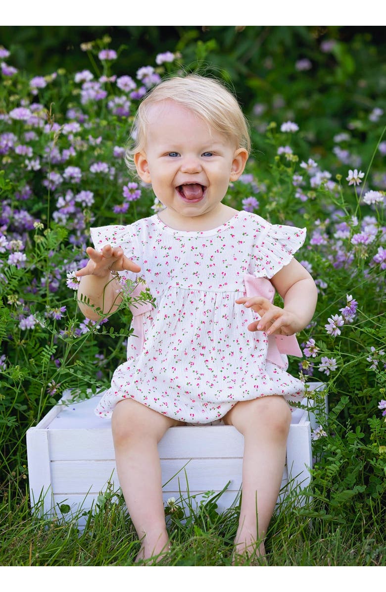 Mabel + Honey Picnic Perfect Baby Romper, Alternate, color, White