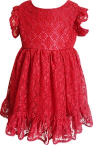 Popatu Ruffle Sleeve Lace Dress