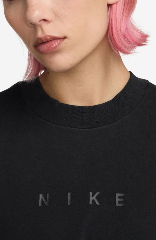 Nike Boxy Midweight Cotton T-shirt In Black