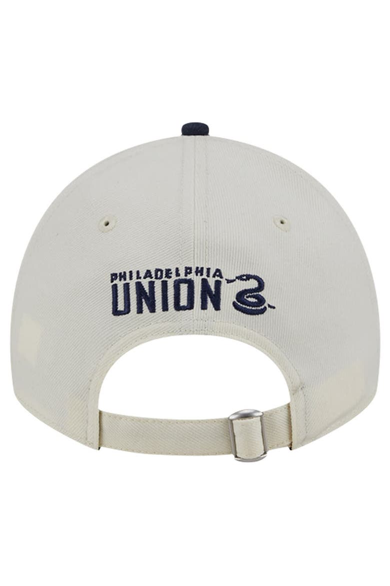 Men's New Era White Philadelphia Union 2024 Kick Off Collection 9TWENTY Adjustable Hat, Alternate, color, Cream