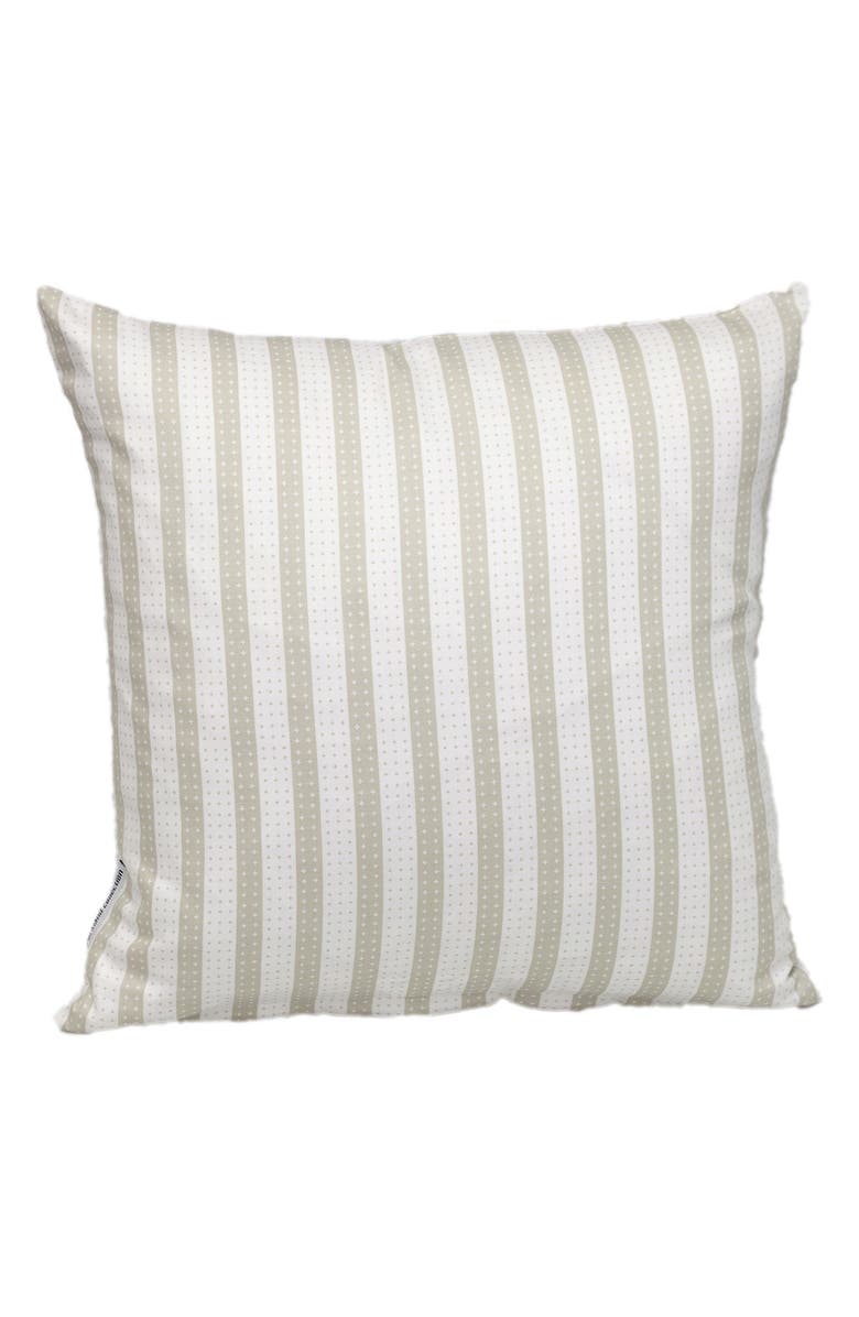 PARKLAND COLLECTION Stripe Textured Cotton Pillow, Main, color, White