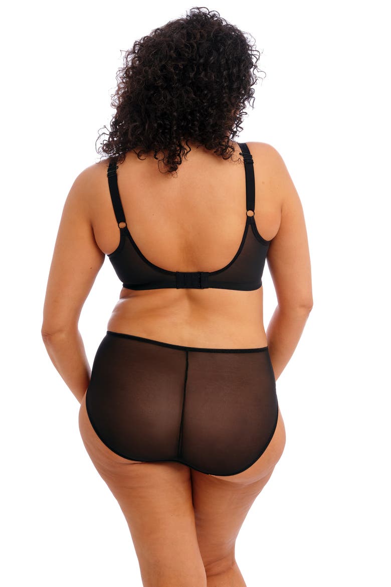 Matilda Full Figure Underwire Plunge Bra, Alternate, color, BLACK