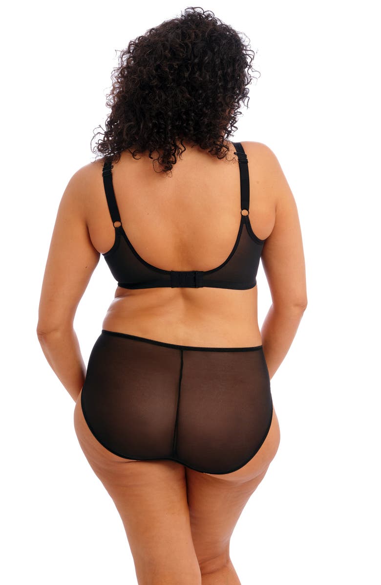 Elomi Matilda Full Figure Underwire Plunge Bra, Alternate, color, Black